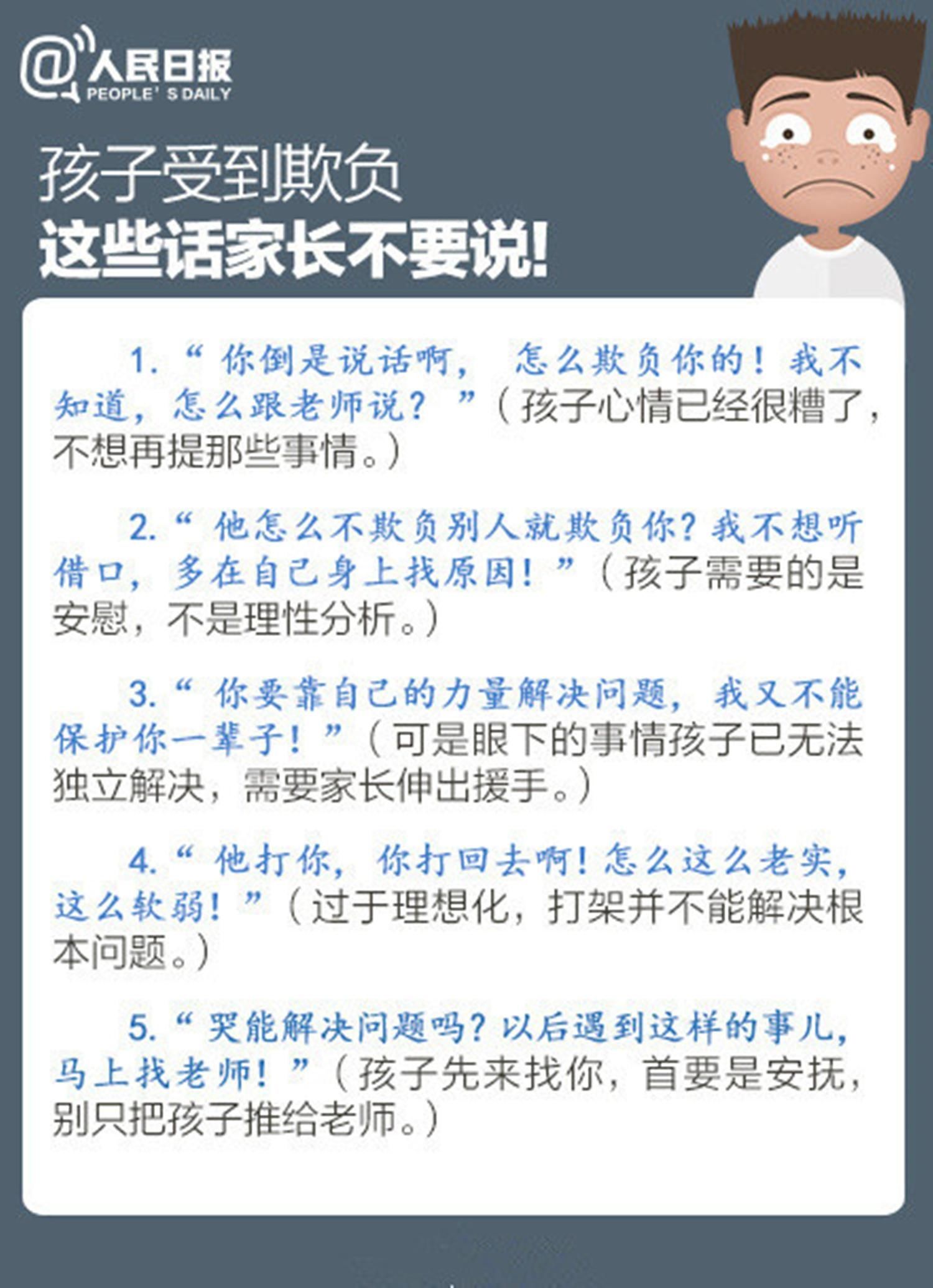 学校|人民日报：孩子可能受欺凌的几种表现，别后知后觉，他需要保护