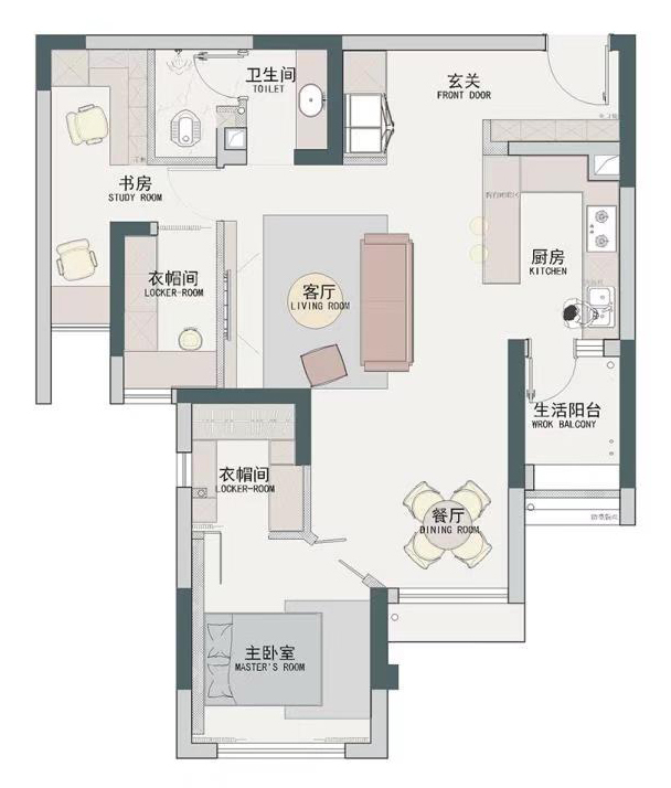 插瓶|70㎡现代简约风，木质的清新自然，小资情调的生活