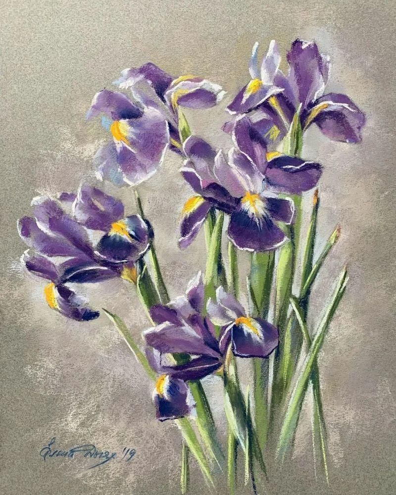 鲜花!太疯狂了!原来用粉笔画画,也可以这么美,简单几招教你,美到邻居羡慕嫉妒