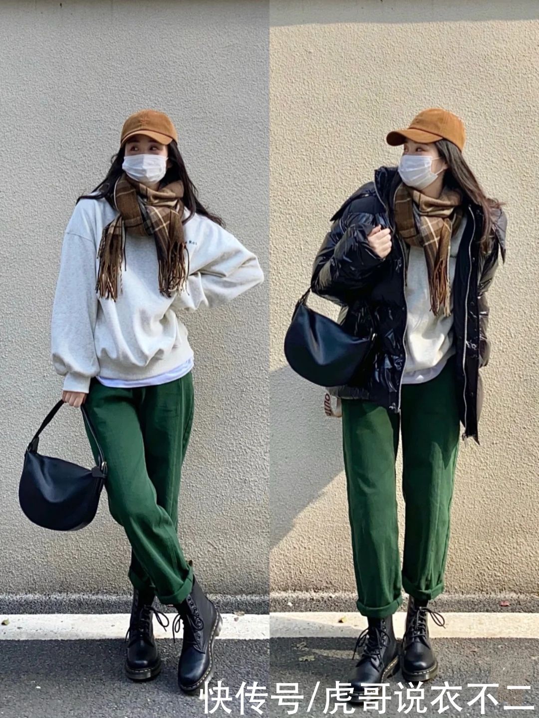  针织坎肩背|小个子不知道这3种羽绒服穿法，就算过腰不过膝，也难凹出时髦感