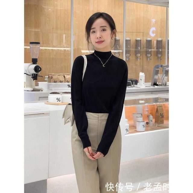 高跟鞋|秋季怎么少得了针织衫?搭配半身裙或阔腿裤,简约温柔还洋气