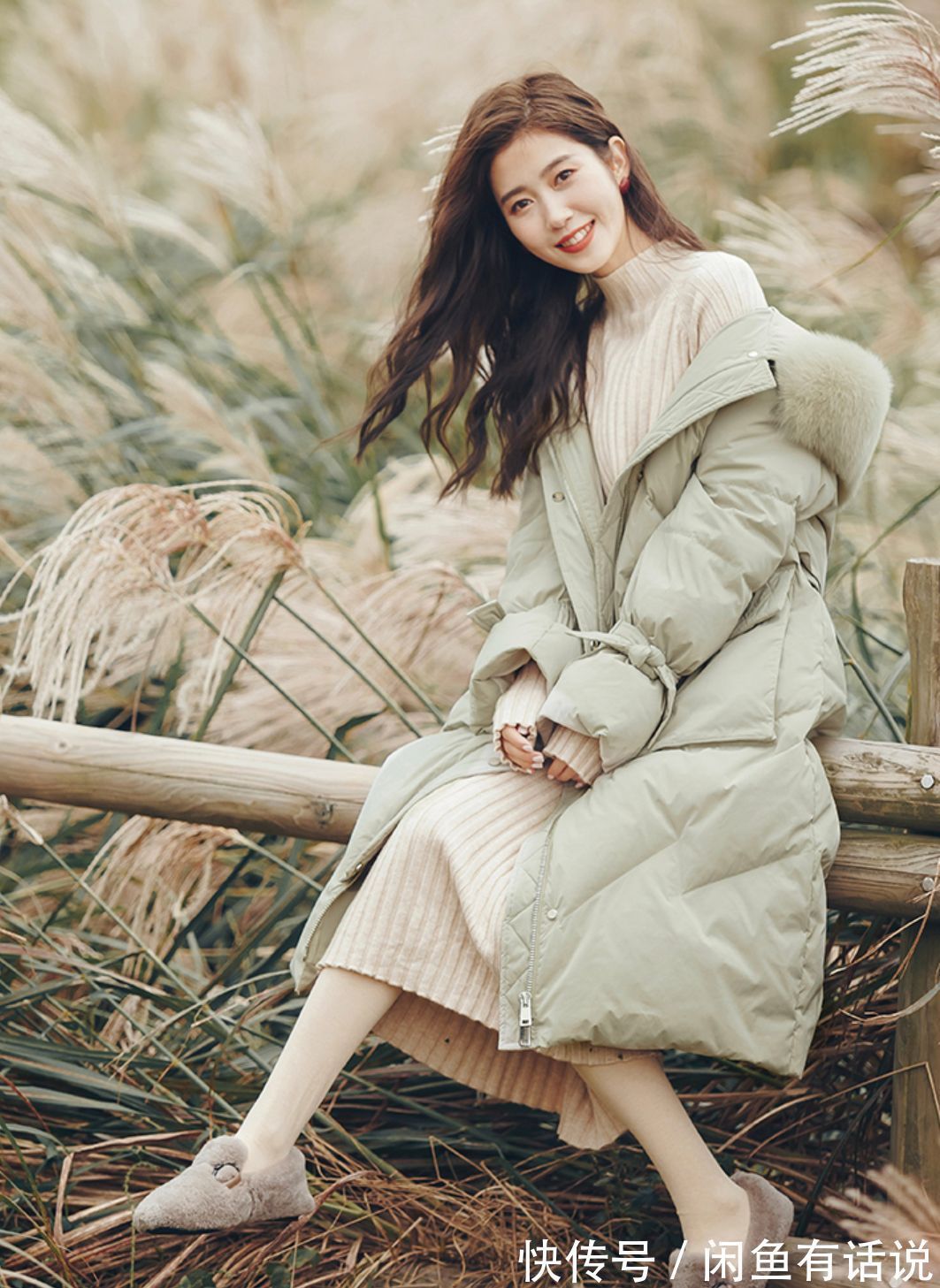 羽绒服 35岁博主把“牛奶裙”带火了,配羽绒服也好有气质,照着穿就很美
