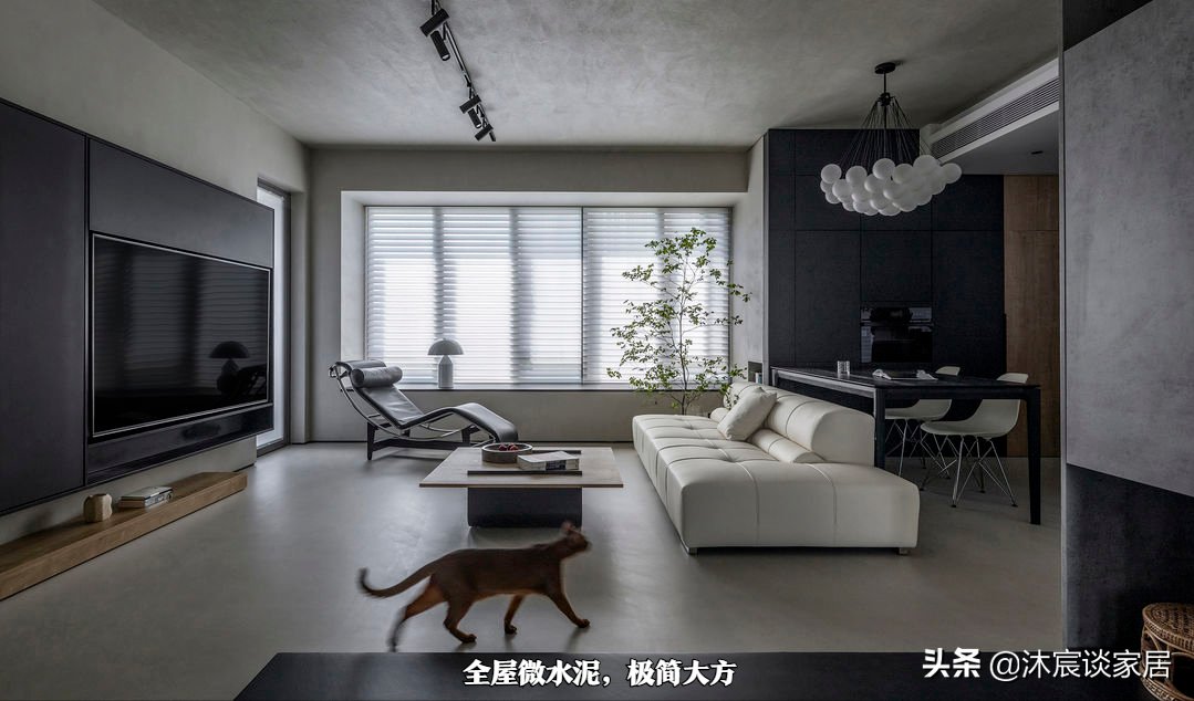 装修|怪不得这么多人喜欢微水泥,用在装修上,室内极简大方,干练纯粹