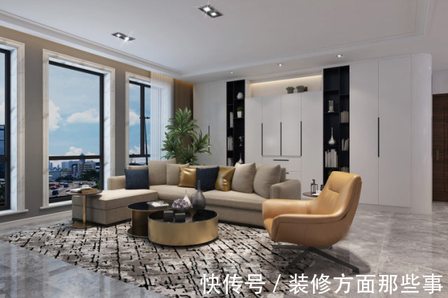 卧室|120平现代风开放三居室,将卧室改为书房很方便