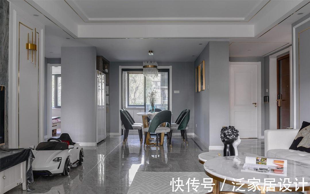 儿童|128平现代轻奢风之家，玄关就非常吸引人，儿童房值得借鉴