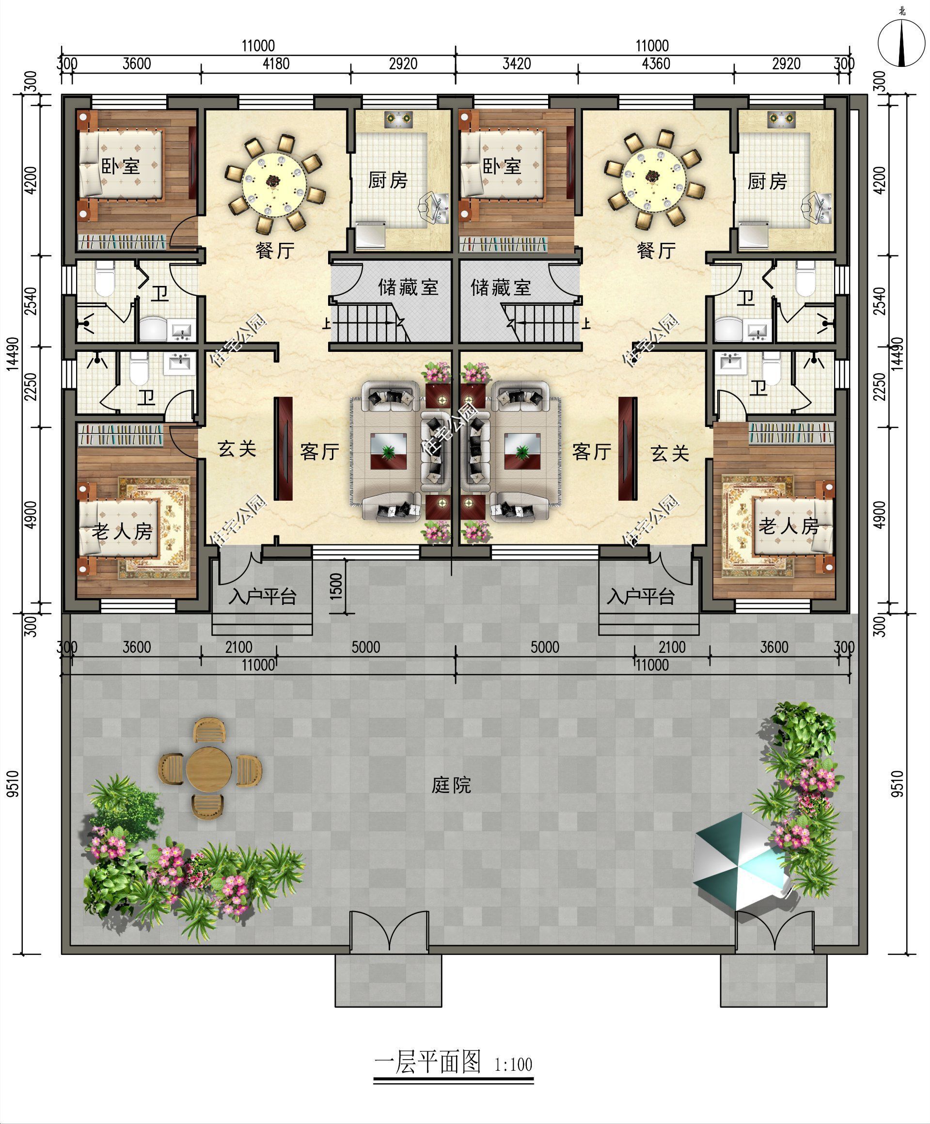 农村|农村兄弟盖房就选双拼,霸气又省钱,每人出资30万就能盖