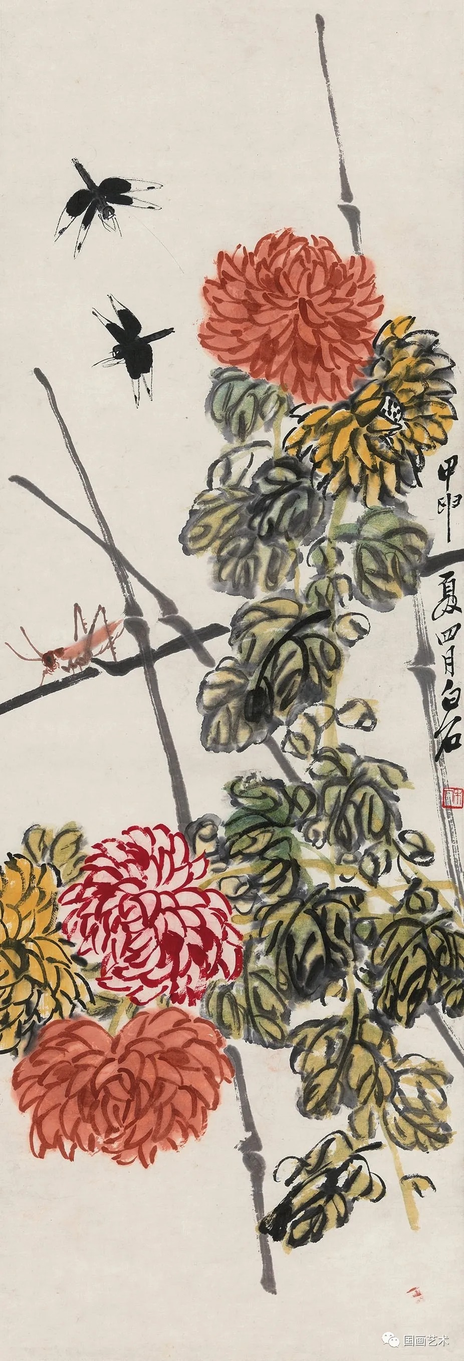 菊花$齐白石一生画菊很多,你知道成交价最高的菊花作品是哪幅吗?