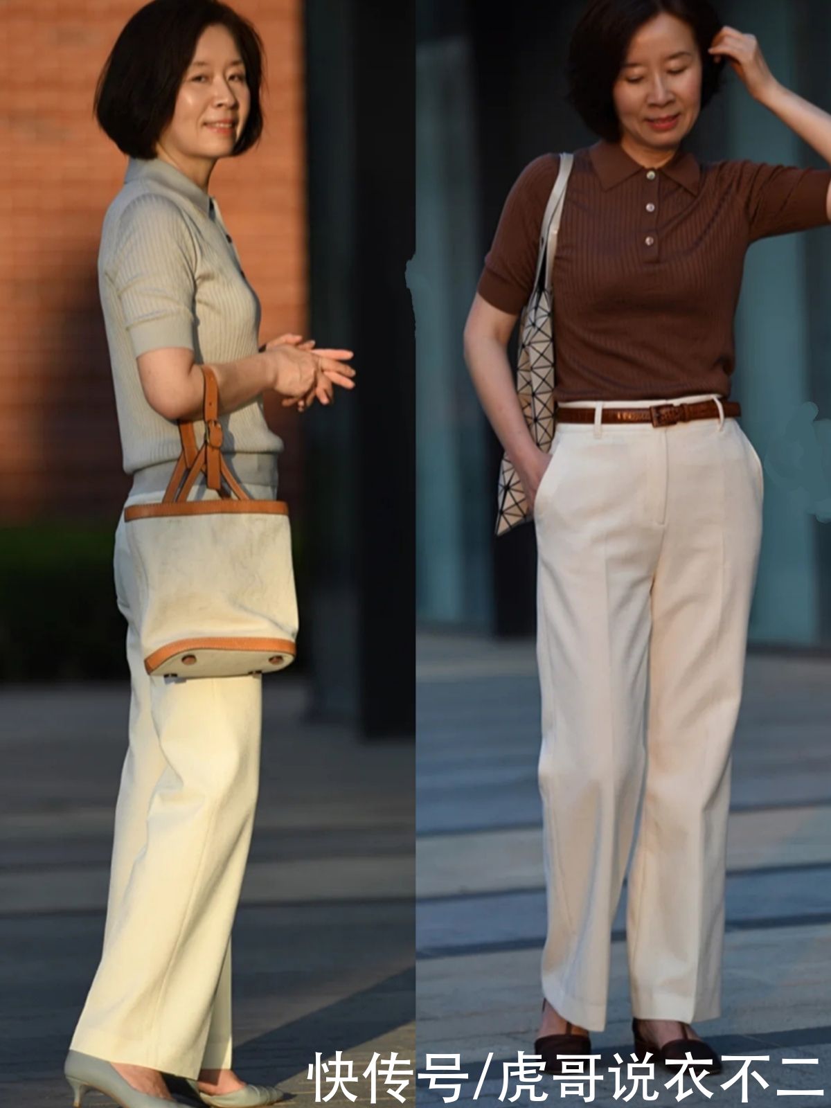 过了60岁的中年女人，夏季“白裤子”这么穿，简约优雅又显气质