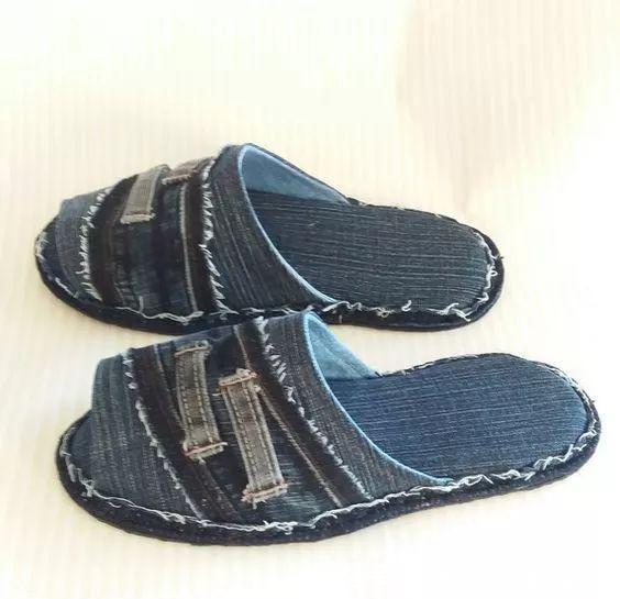 棉拖鞋 家里的旧衣服,别扔,给家人做几双拖鞋,穿着舒适又保暖!收藏