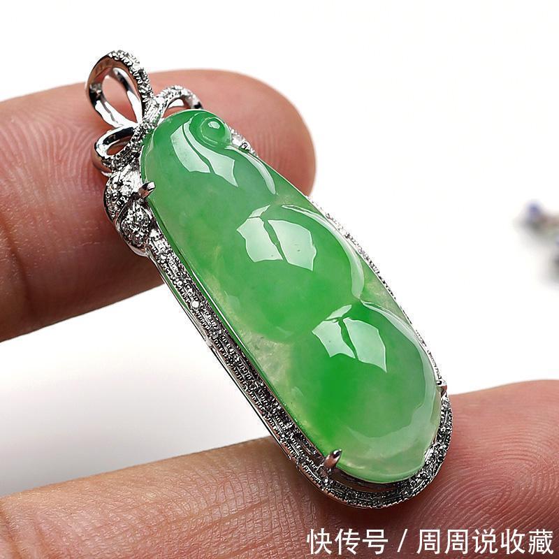 豆荚|首饰背后的文化,常见翡翠豆荚状的饰品,为什么叫福豆