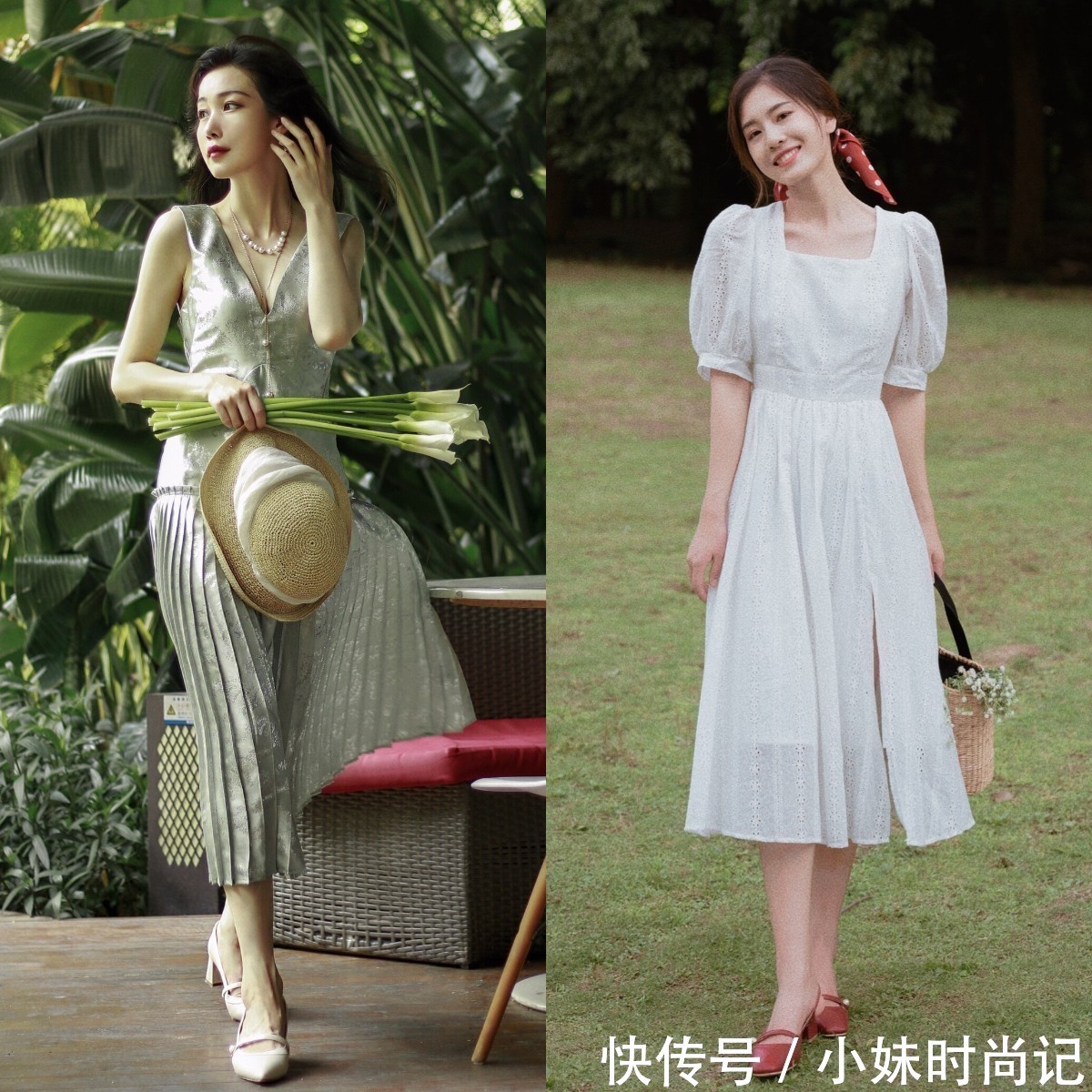 连衣裙|穿“连衣裙”该怎么搭配鞋子?学学街拍达人的穿搭技巧