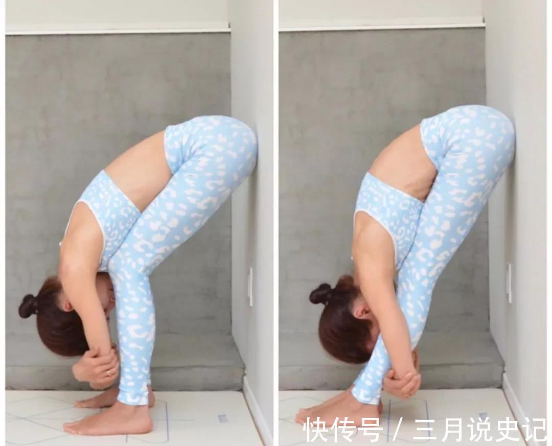 一条腿|7个靠墙拉伸的瑜伽动作，拉伸感觉超级强烈