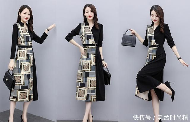 美极了|秋季拼接连衣裙穿搭,看看下面这几款,好看又显瘦,让你美极了!