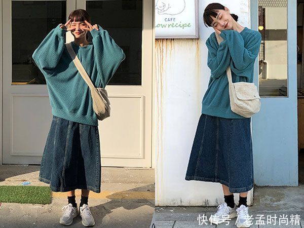 时髦又经典的牛仔半身裙,怎么搭配都超有范儿