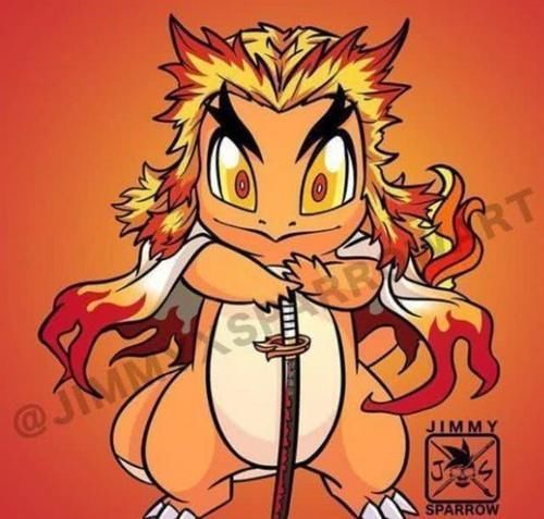 祢豆子|宝可梦和鬼灭之刃融合炭治郎版杰尼龟真的爱了