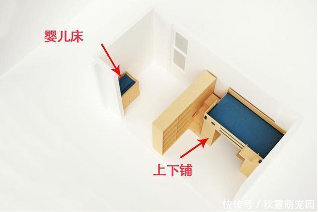 室内门|越来越多二胎家庭都不做上下铺了!书架当隔断,一儿一女一人一间