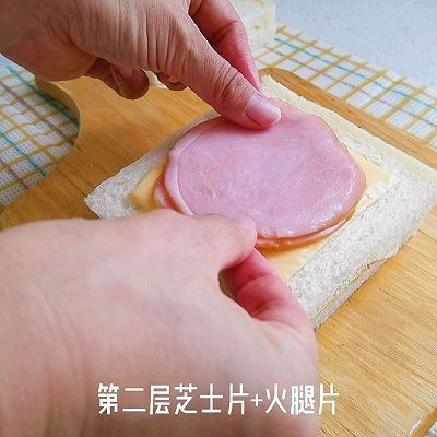 火腿片|芝士玉米肉松三明治