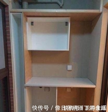 阳台|在阳台打了一组洗衣机组合柜,邻居们看到了,表示非常羡慕