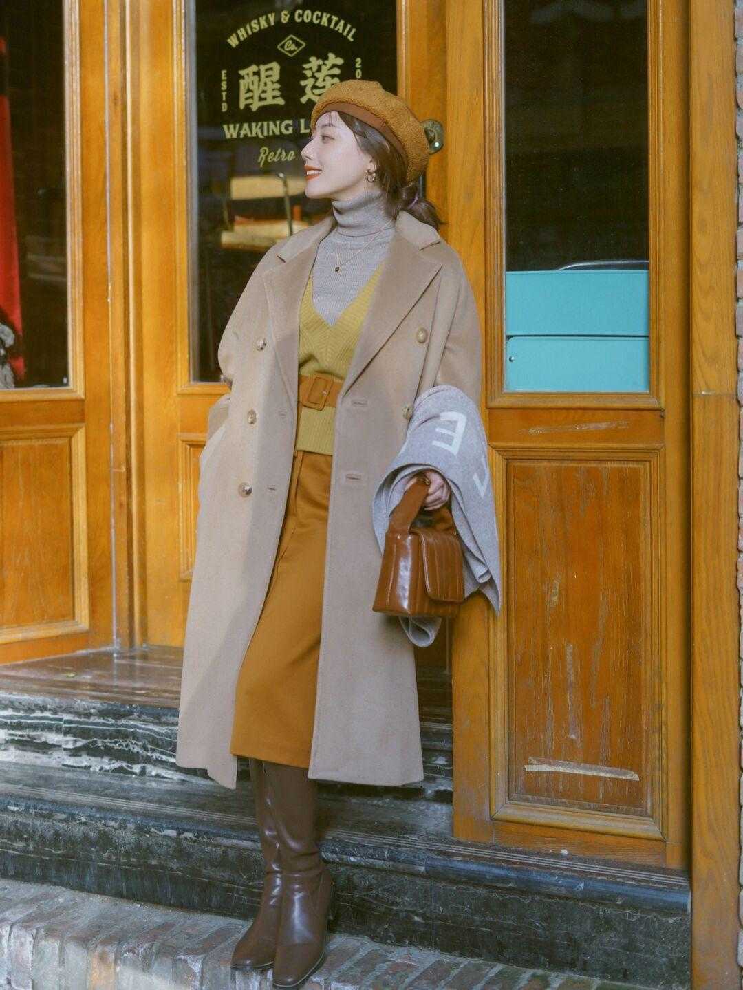 半裙|冬天的三种裙子,优雅又显瘦,搭配大衣,羽绒服也气质, 太温柔了