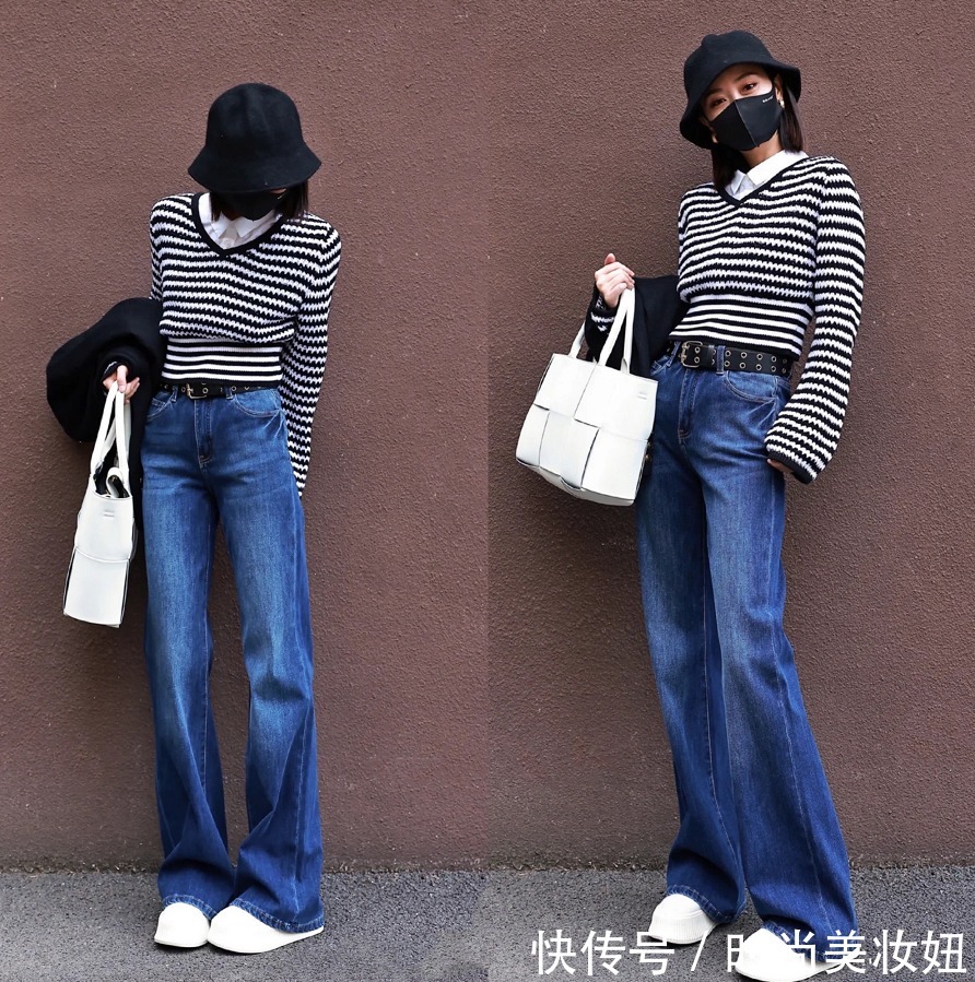 通身 “针织衫+阔腿裤”更有气质,借鉴这4种穿搭术,穿出高级时尚感