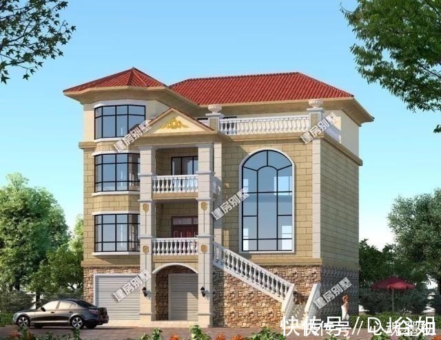 两厅|两栋开间尺寸接近的四层别墅,第二栋造型真的很美!