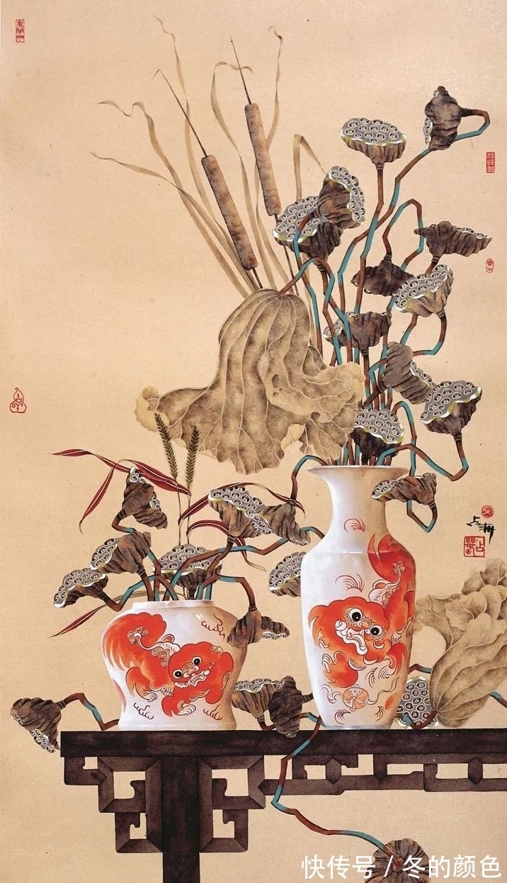 吴占春$「津门网」他的画静逸安详,浓烈美好