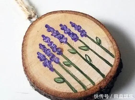废弃的木头切成了片,竟然这么多地方都用得到,DIY手工绘画