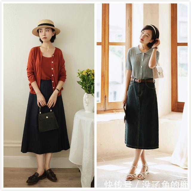 青春|今秋火了一种穿法,“针织衫+半裙”,青春又洋气,做时尚女王