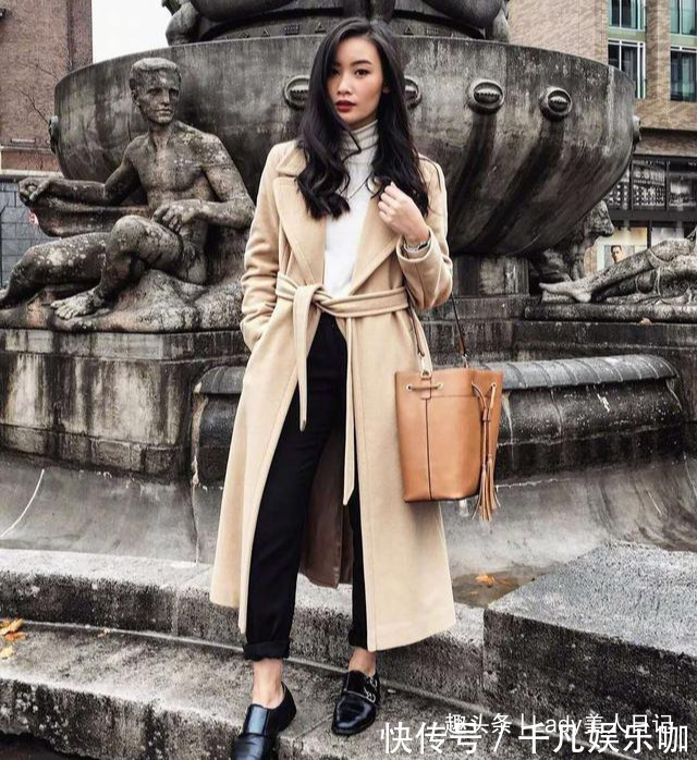 小个子 快来,显高显瘦的“长风衣/大衣”穿搭,经典实用,小个子更要看