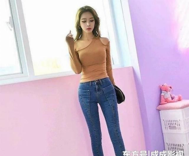 牛仔裤|青春年少动感的牛仔裤美女,呈现女士年青气场