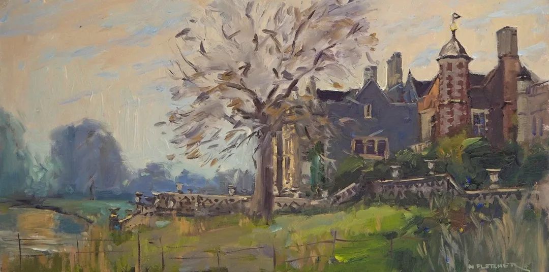 田园风光画@他用画笔,勾勒出一幅幅唯美动人的田园风光画