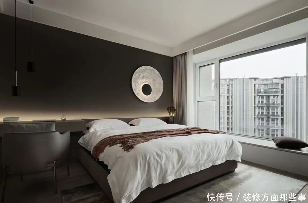 侘寂风混搭，造就美学盛宴，这个家有点儿时髦|198㎡大平层 | 主卧