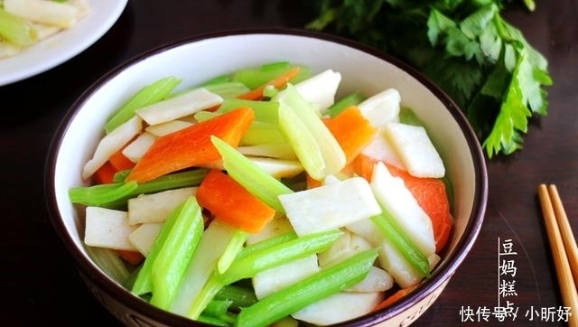 西芹|又一道纯素小炒,山药炒西芹的做法,营养健康,多吃还不怕胖