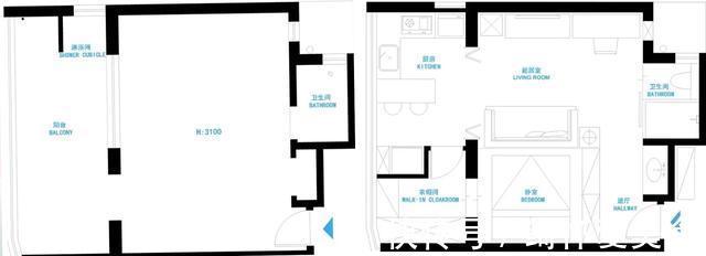 卫生间|上海夫妻家中的精致场面:40㎡两人居,全屋堪比电影中的场景