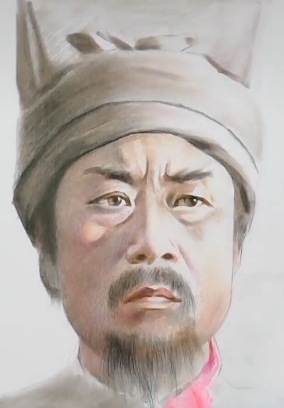 好汉|美术生绘画及时雨宋公明,梁山好汉何在?网友:就是这货,带着众好汉入的坑