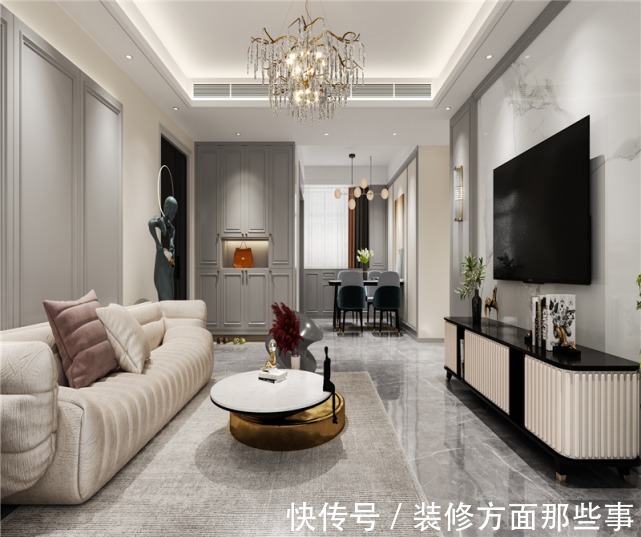 三居室|133平现代风三居室,灰色与白色相映衬,冷静沉着