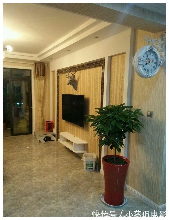 装修|135平装修了5个月，硬装12万不包家具家电，客厅餐厅铺墙砖很大气