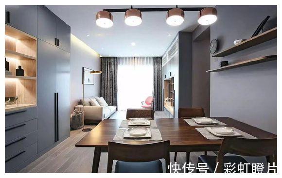 电视墙|新房装修结束,半包6万含基础建材,餐客厅的全墙收纳柜太喜欢了