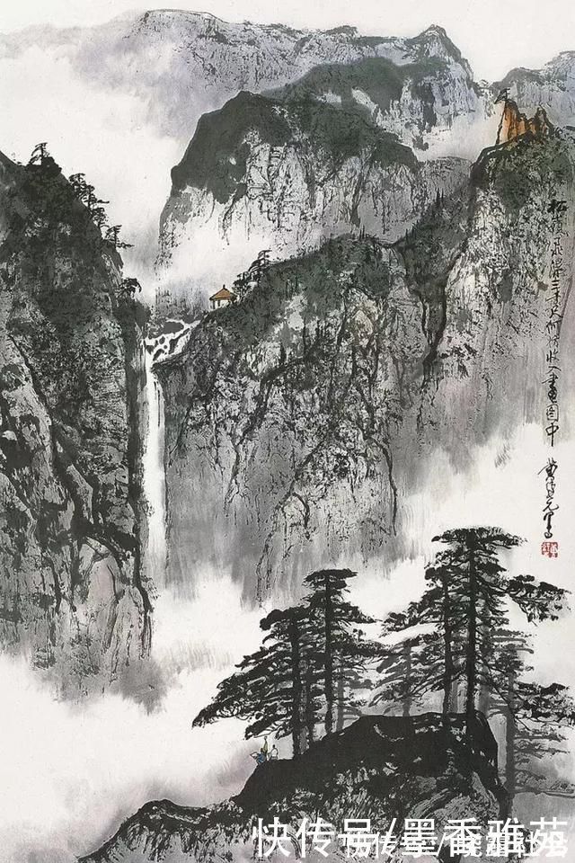 山水画$当代国画大师黄纯尧精品山水画作品欣赏