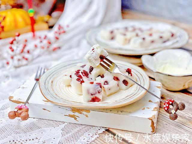 快手10分钟就能做的蔓越莓年糕，香甜软糯，快过年了赶紧囤起来