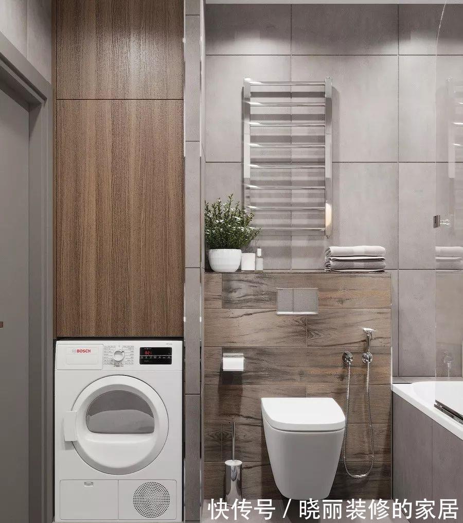 卫生间|5㎡的卫生间怎么放洗衣机？看完就知道了！