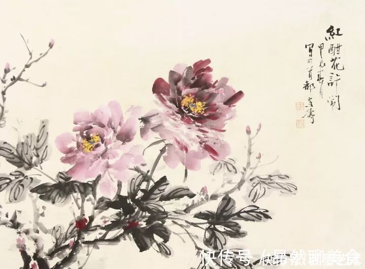 小写意@唯有牡丹真国色!小写意牡丹画150幅,美醉了