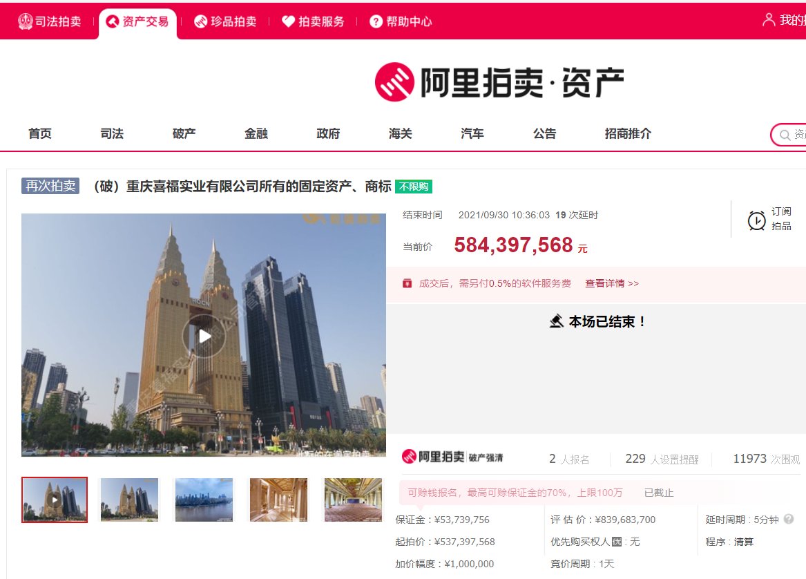 三拍|5.84亿成交！26轮竞价！重庆喜来登大酒店“三拍”终换新东家