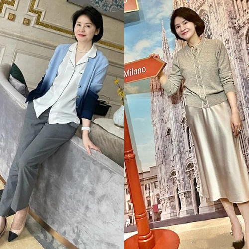 主身|50岁+女人别穿得像大妈!学她的减龄穿搭:年过半百也能很迷人!