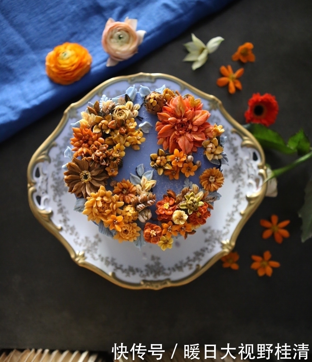 撩人|她做的鲜花蛋糕太撩人,看完后全世界都惊艳了