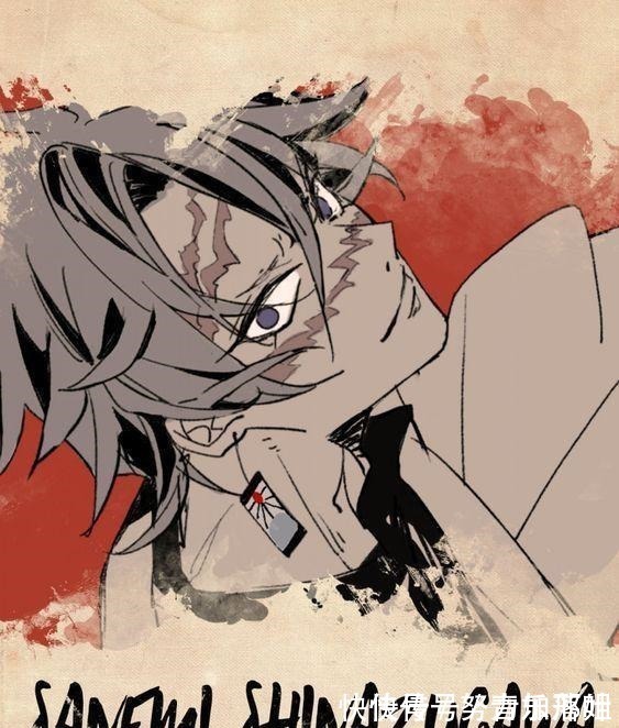 忍姐姐|《鬼灭之刃》的复古画报，忍姐姐又美又飒，耳饰成为最大“亮点”