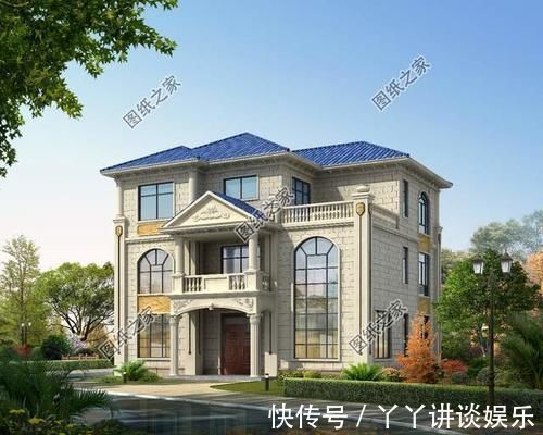 罗马柱|农村三层带罗马柱的房屋图片,准备在农村建房的有福了,建房参考