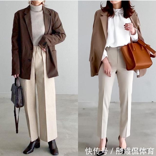 纯色|日系通勤风穿搭look，简约舒适的纯色系，轻松穿出质感与品位