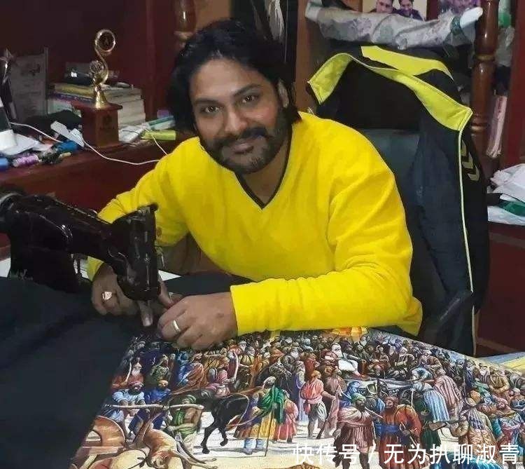 耗费|他比冷军还写实,独创缝纫机画画,一幅画画3年,耗费283