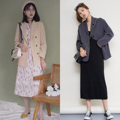 半身裙 秋天穿对了“西装+长裙”有多美？多参考时尚博主穿搭经验，实用